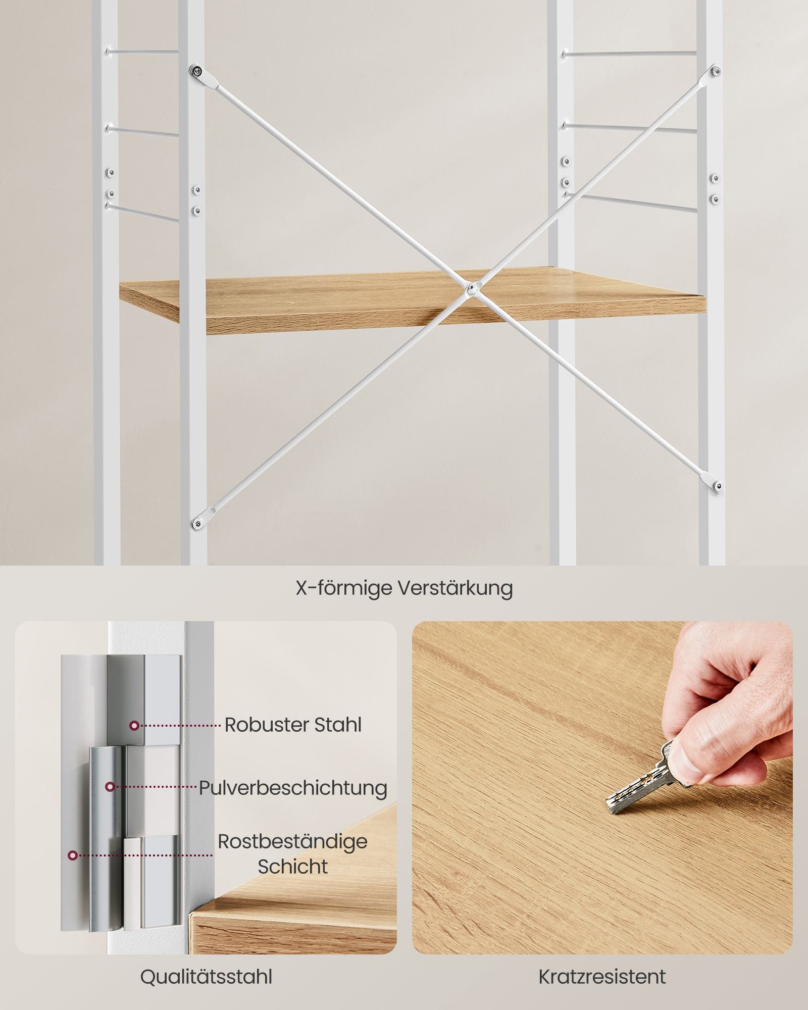 Keukenrek – op wielen – met 3 niveaus