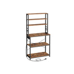 Keukenplank Met Stopcontacten Vintage Bruin En Inktzwart