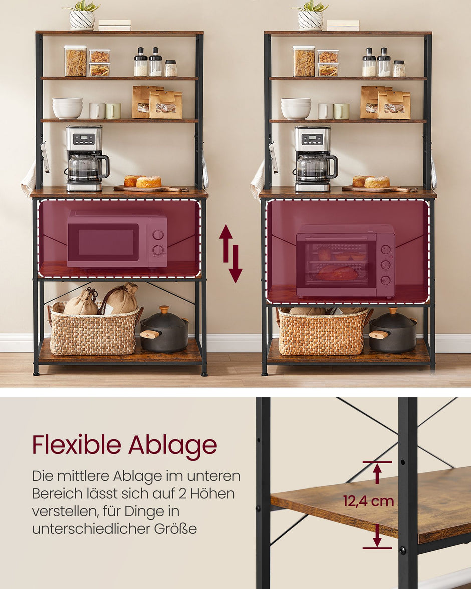 Keukenplank met Stopcontacten – Vintage Bruin en Inktzwart