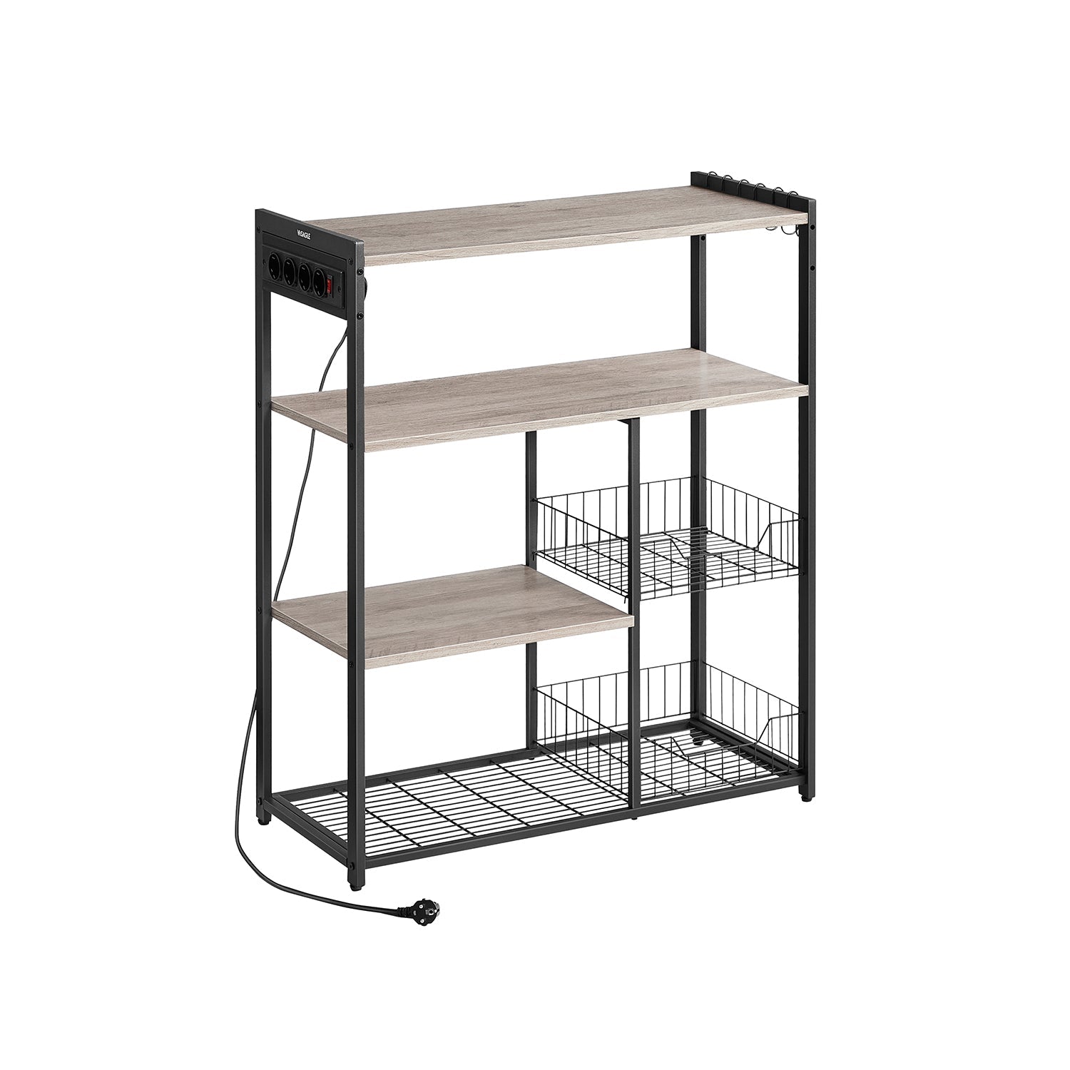 Keukenplank met Stopcontacten – Multifunctioneel – Vintagebruin & Inktzwart