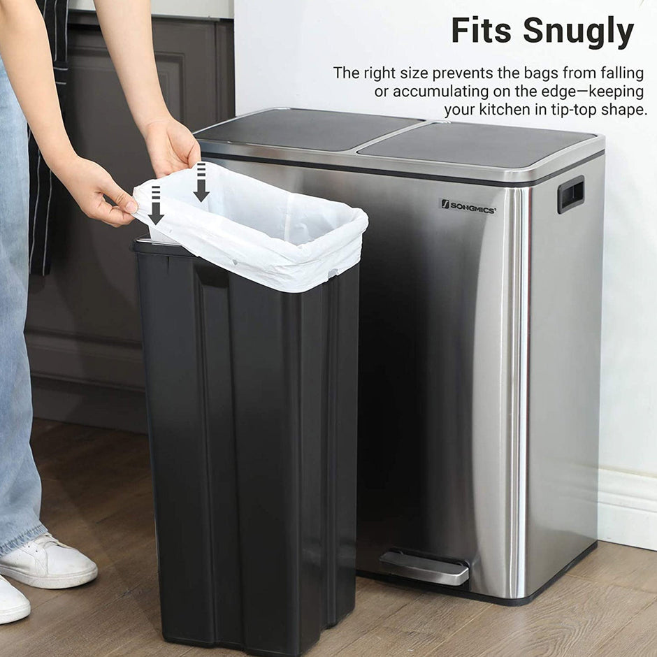 Vuilniszakken met trekkoord – Geschikt voor SONGMICS 30L en 60L – Waterdicht – 45 stuks per rol