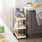 Keukentrolley – 3 Niveaus – Opbergwagen – Wit