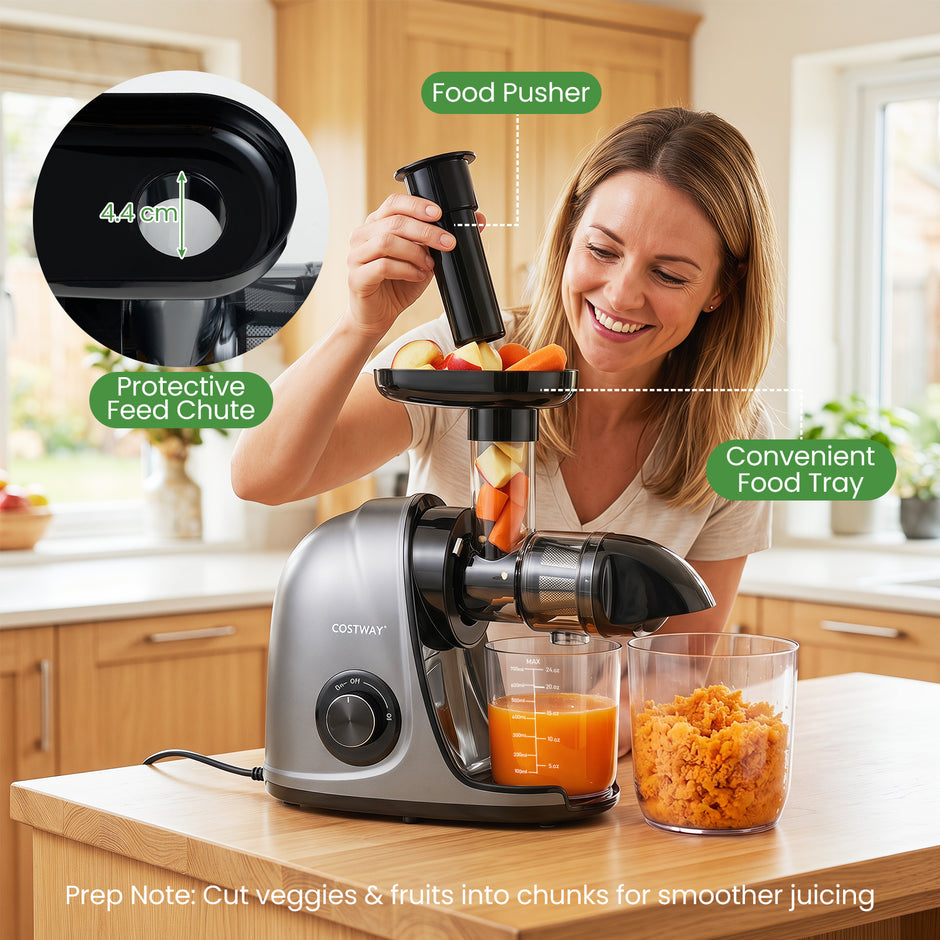 Kallpressad – juicepress W långsam elektrisk med återställningsfunktion, rengöringsborste – 150