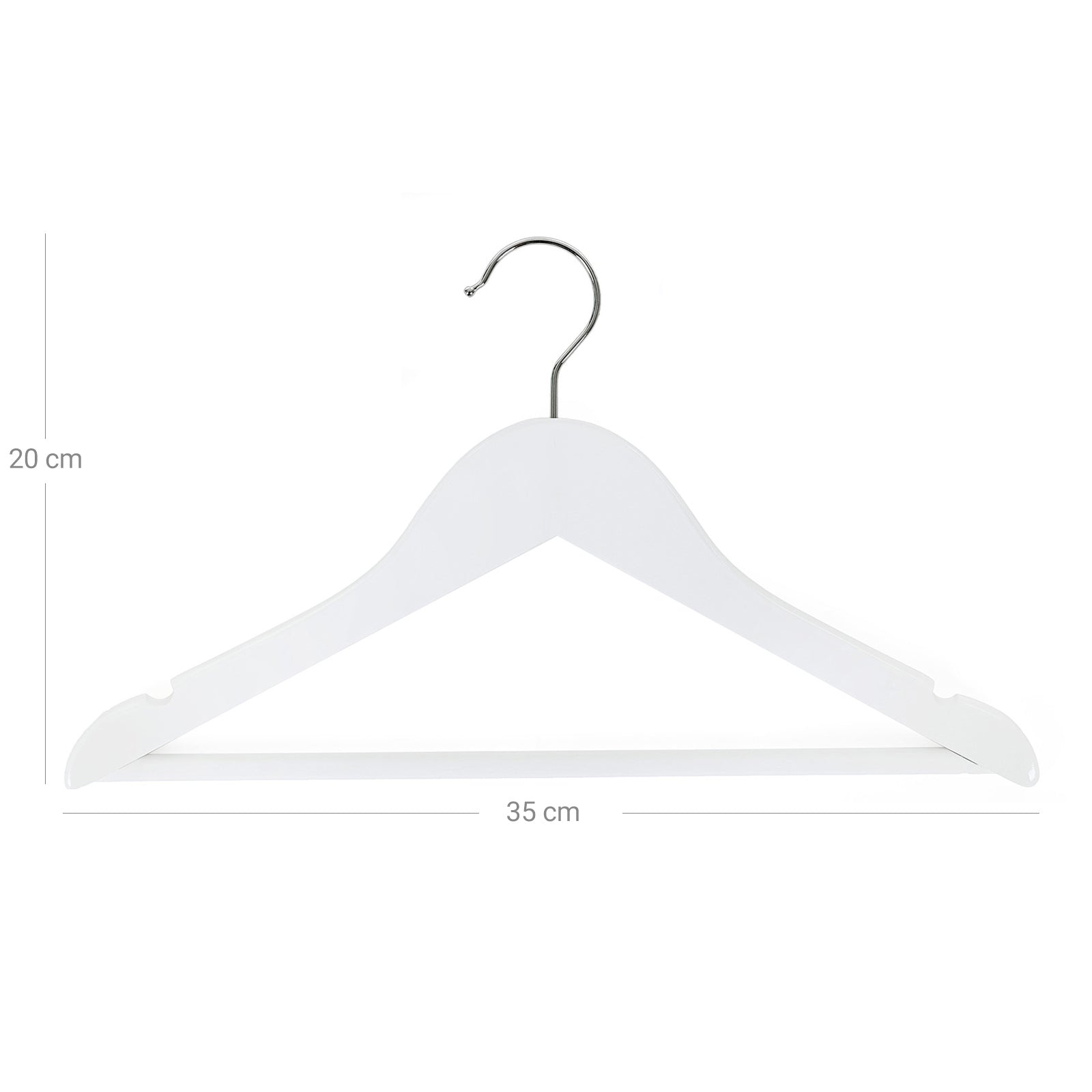 Kledinghangers – antislip – set van 20 – wit