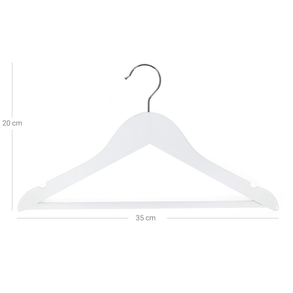 Kledinghangers – antislip – set van 20 – wit