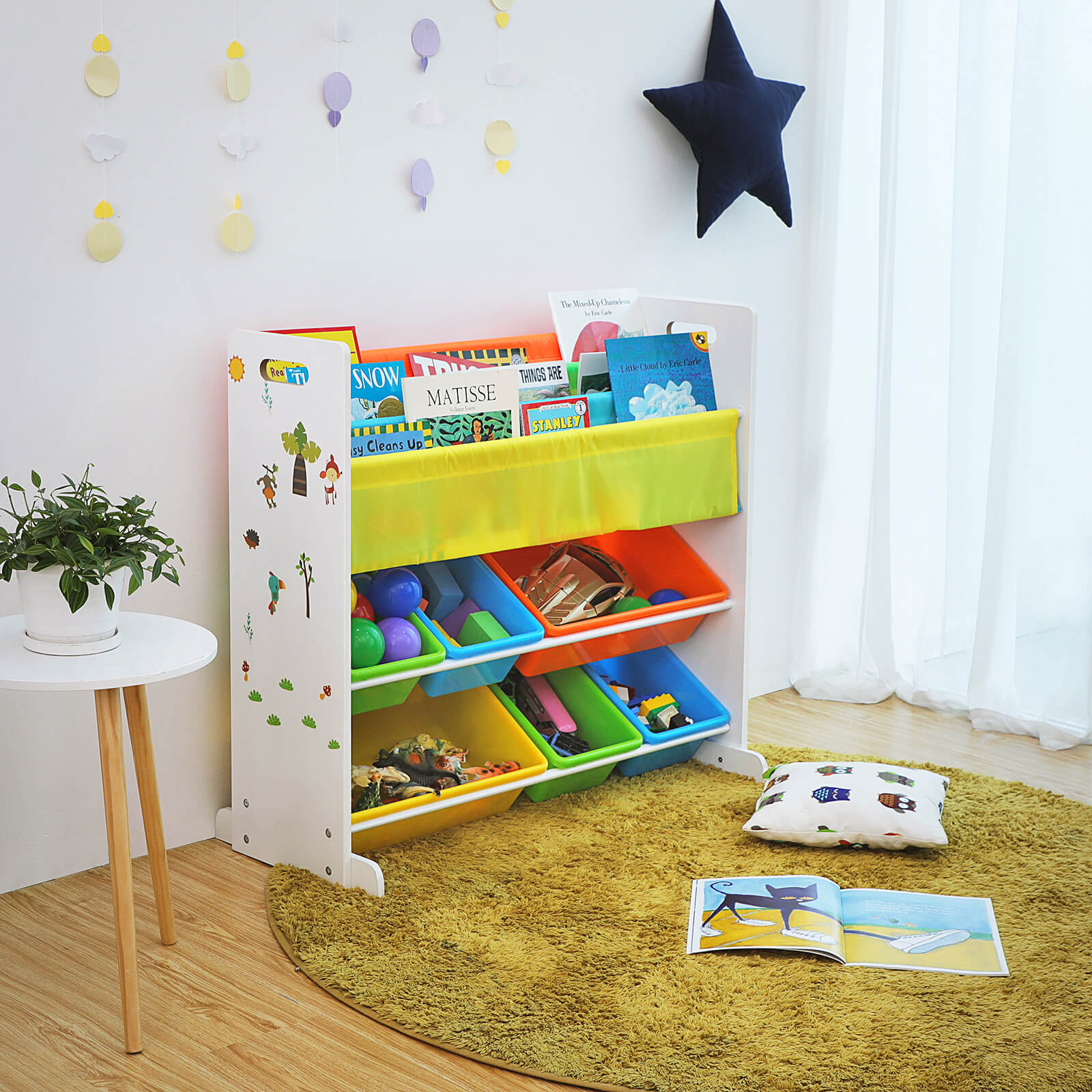 Kinderkast – voor speelgoed en boeken – kleurrijk