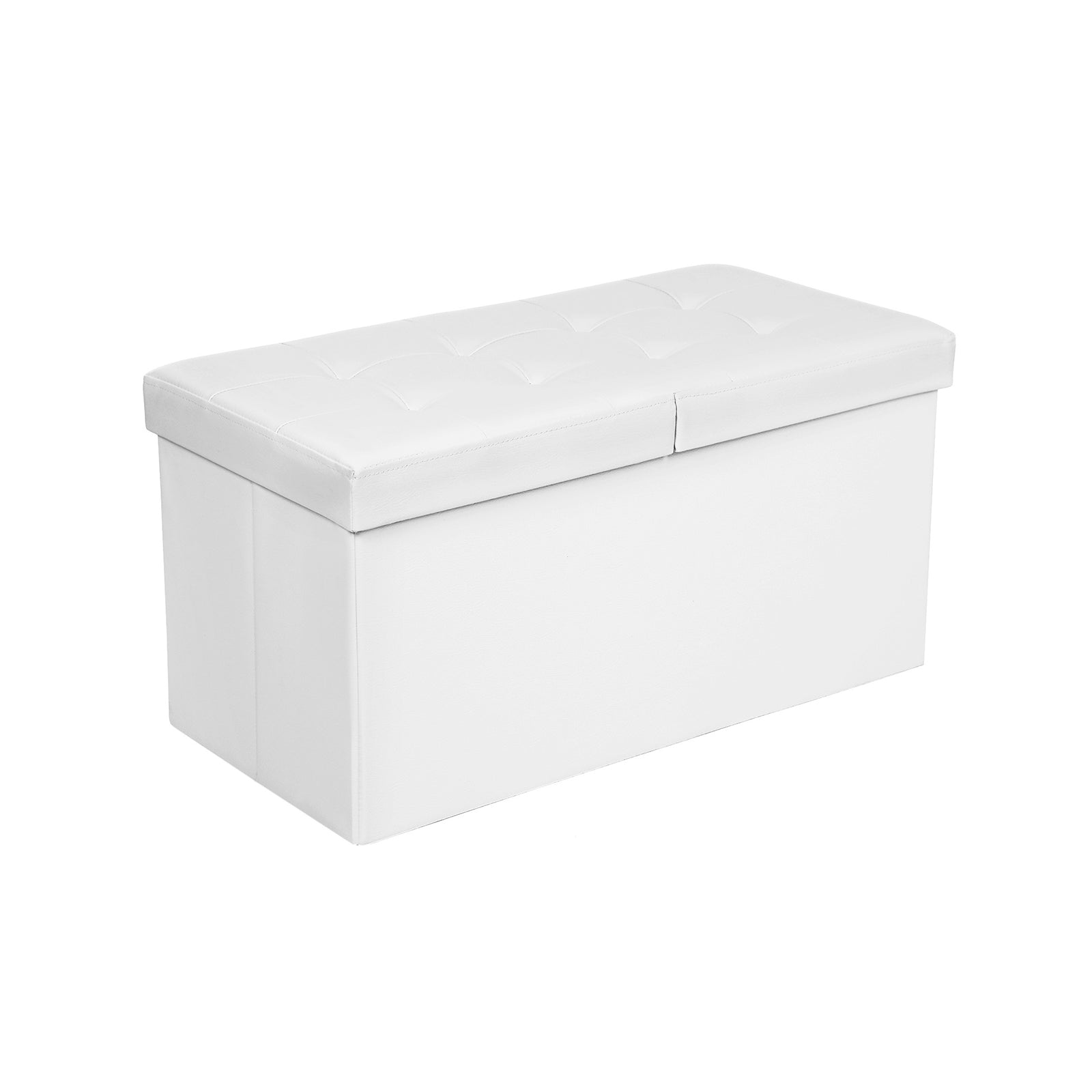Zitbank – opklapbaar – 76 cm – met klapdeksel – wit