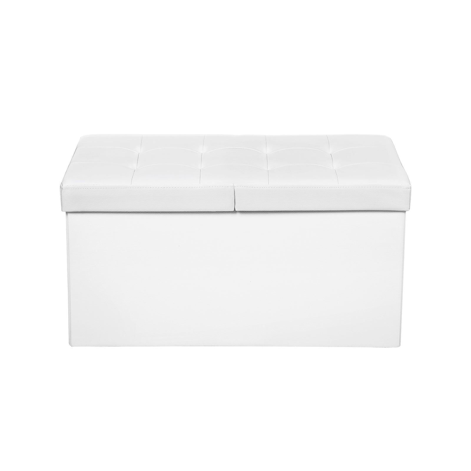 Zitbank – opklapbaar – 76 cm – met klapdeksel – wit