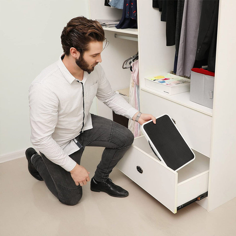 Opvouwbare trap – Antislip – Staal – Wit