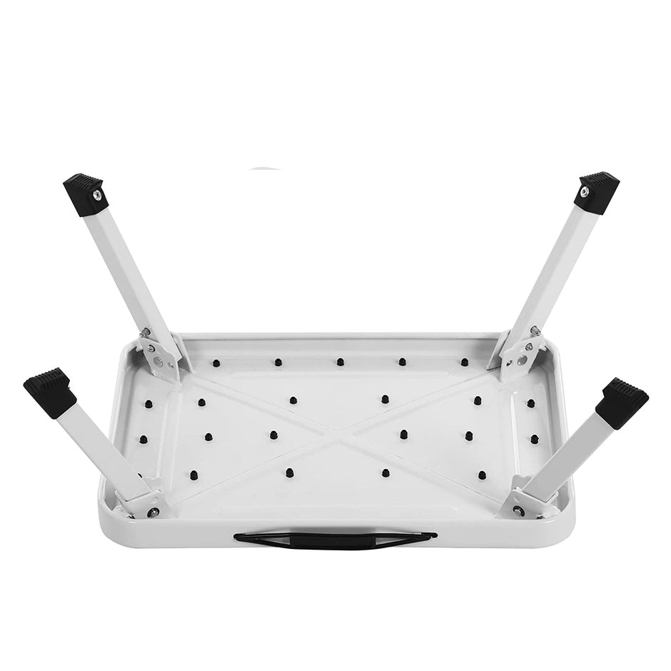 Opvouwbare trap – Antislip – Staal – Wit