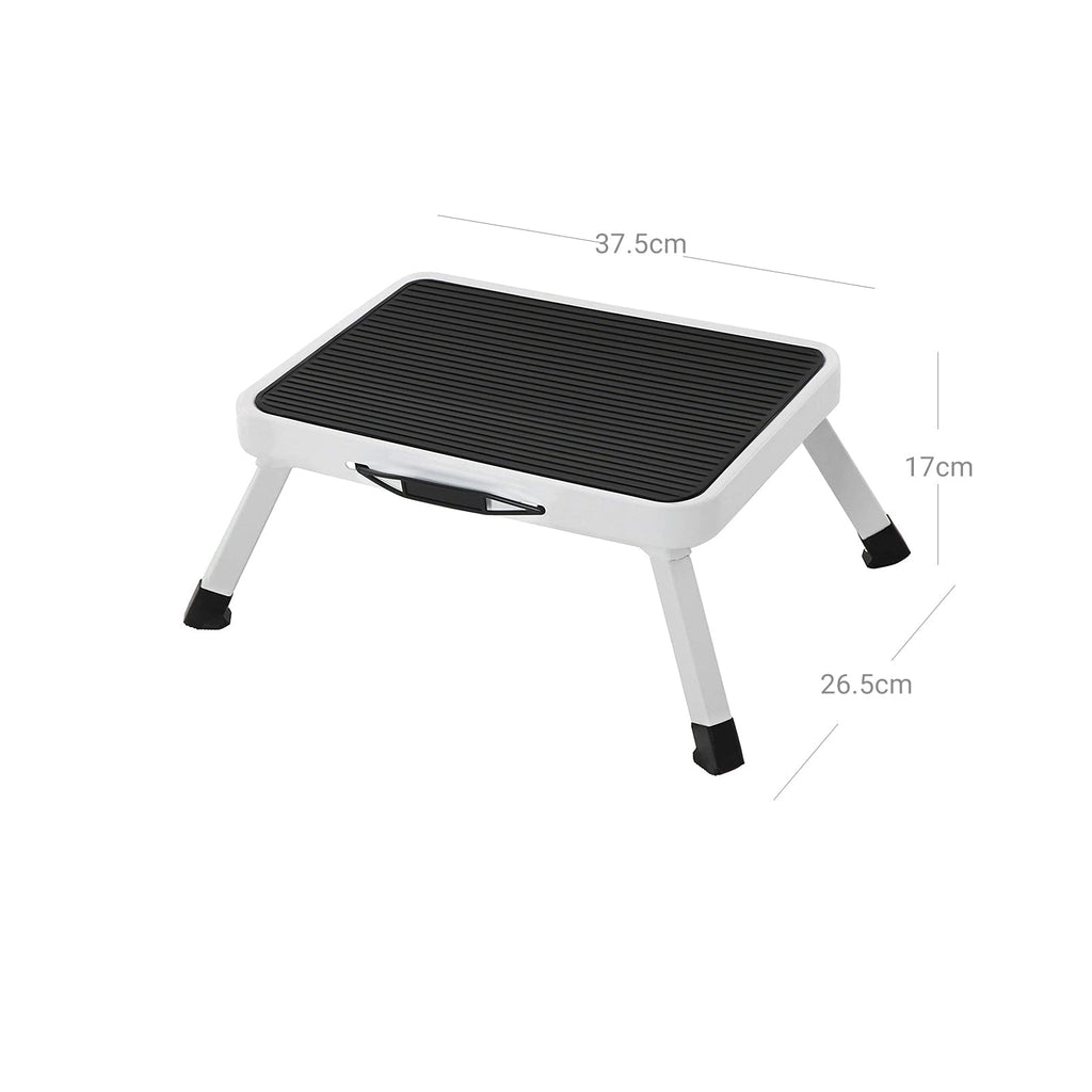 Opvouwbare trap - Met antislipmat - Tot 150 kg - Wit