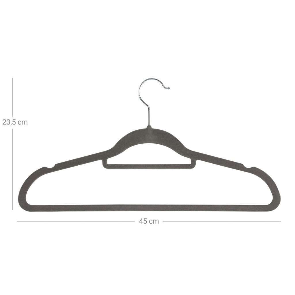 Kledinghangers – fluweel – antislip – set van 20