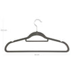 Kledinghangers – antislip fluweel – set van 20 – grijs