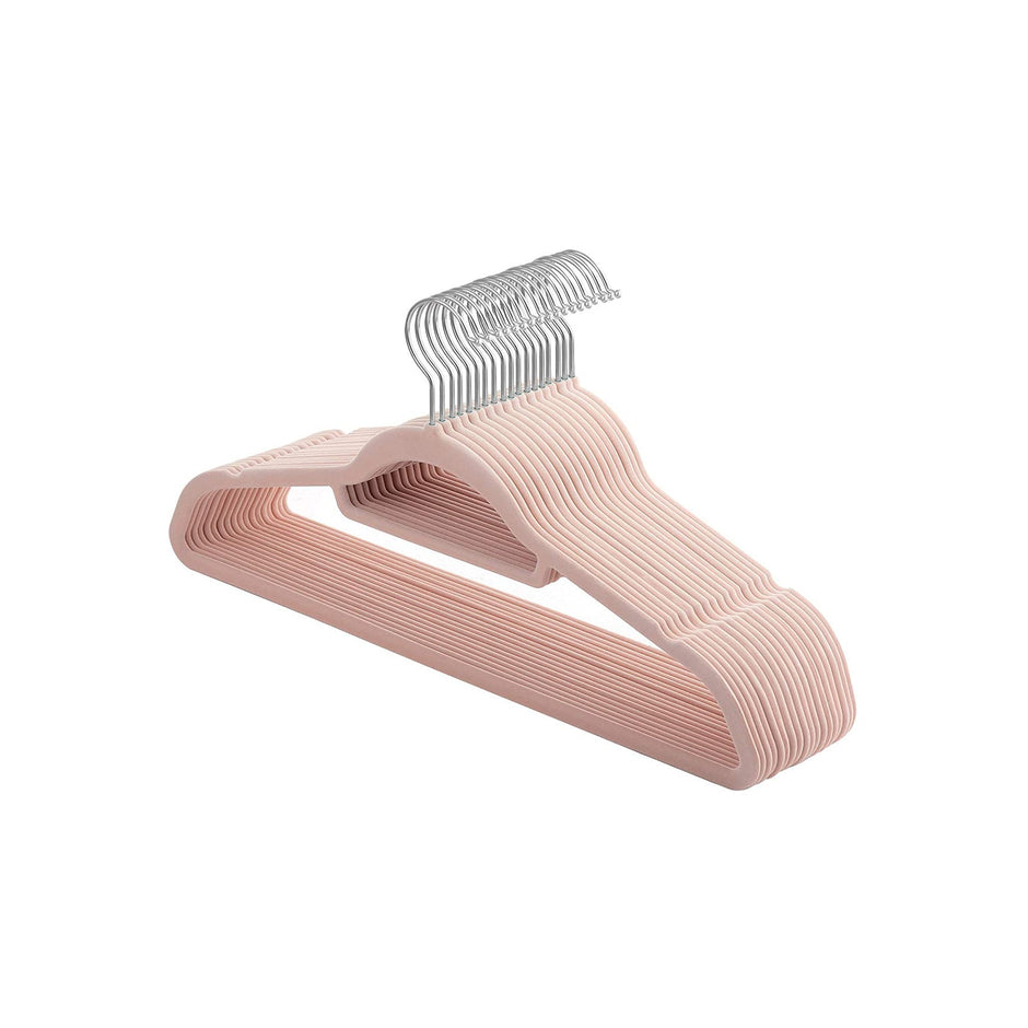 Kledinghangers – antislip fluweel – set van 20 – grijs