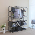 Kledingkast – stoffen garderobekast – 175 x 150 cm – zwart