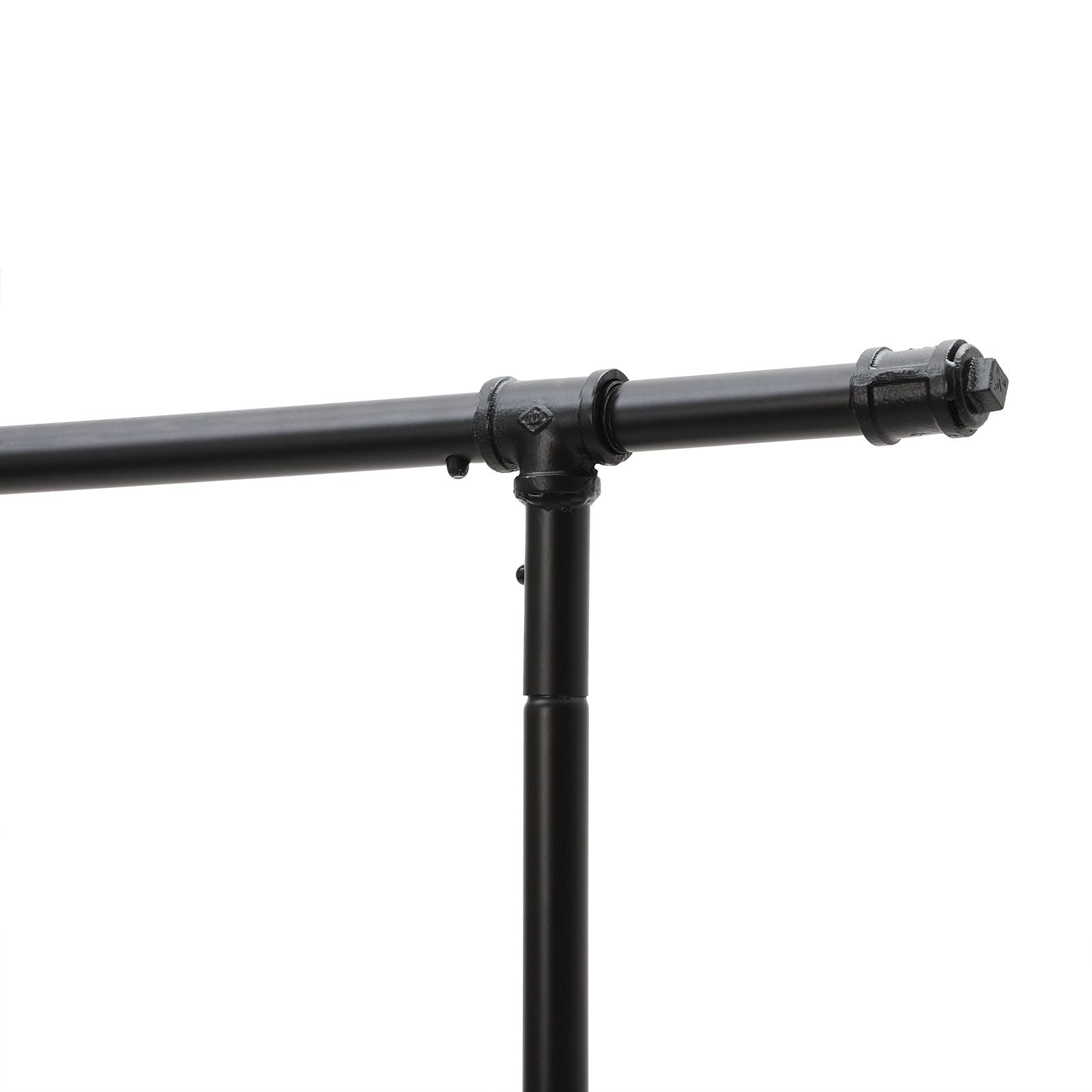 Kledingrek – Industrieel design – Met verstelbare plank – Op wielen – Tot 110 kg draagvermogen