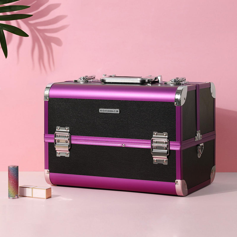 Make-uptasje – compact en stijlvol – zwart en paars