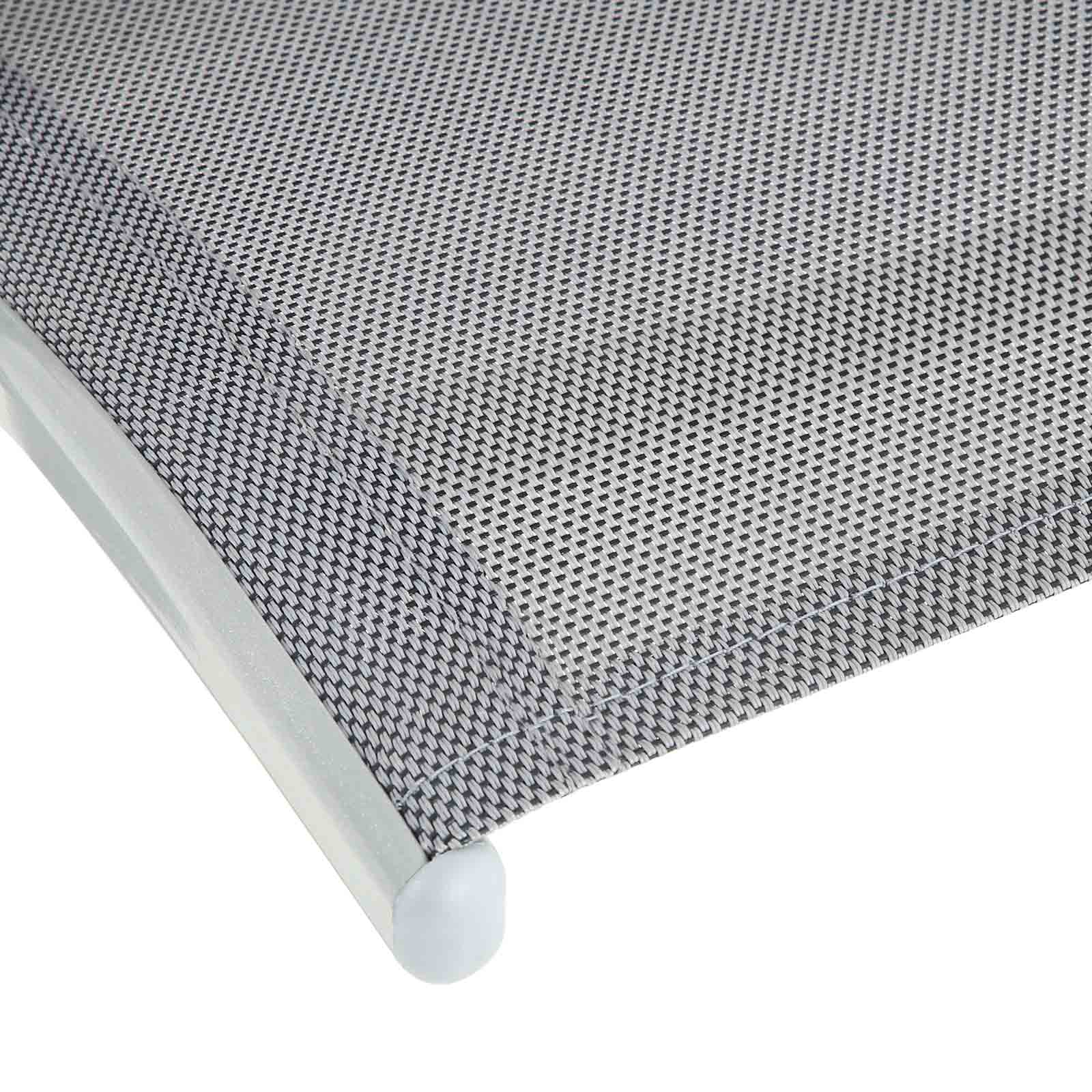 Tuinstoel – Verstelbare rugleuning – Aluminium – Grijs
