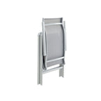 Tuinstoel – Verstelbare rugleuning – Aluminium – Grijs