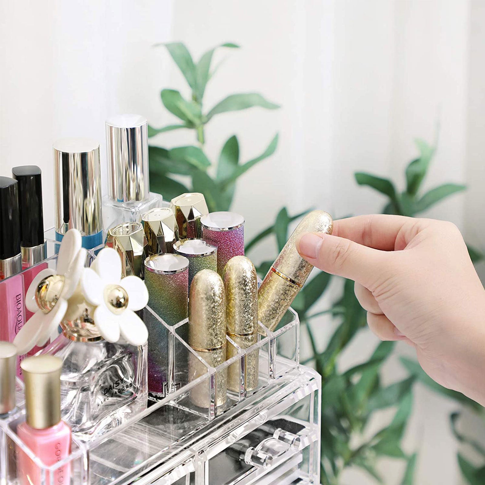 Cosmetische organizer – met 4 lades – wit