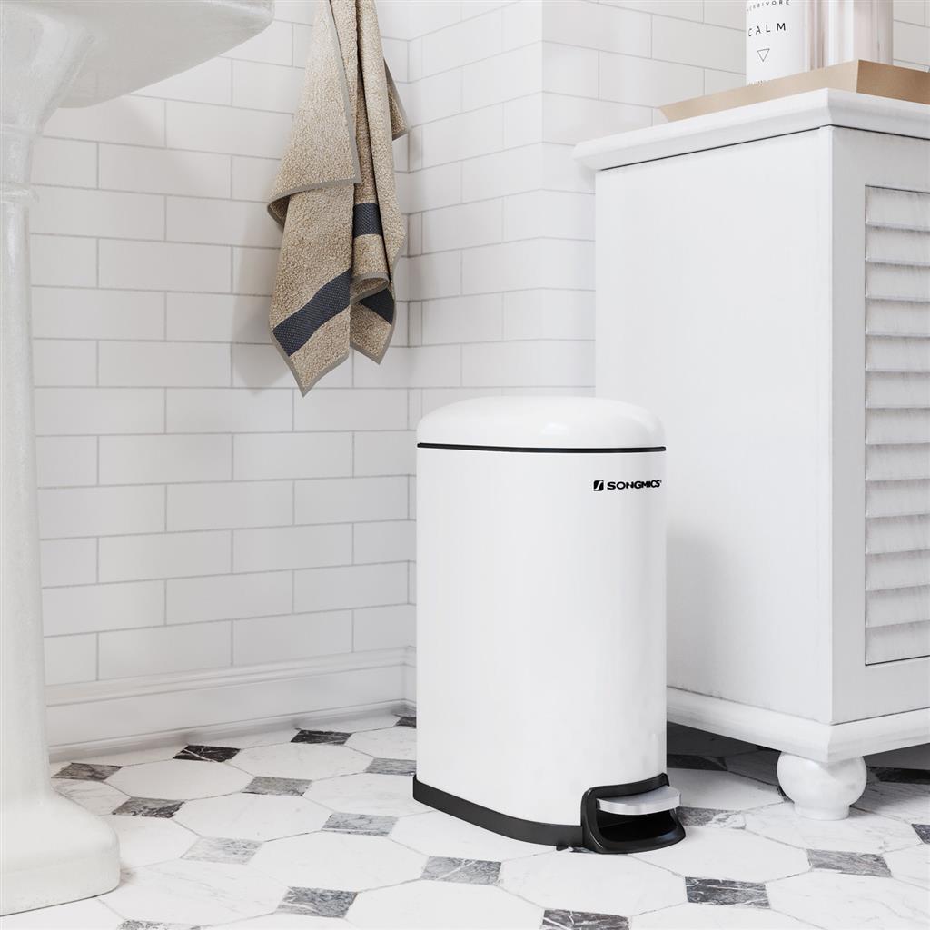 Prullenbak – Softclose met binnenemmer – Wit