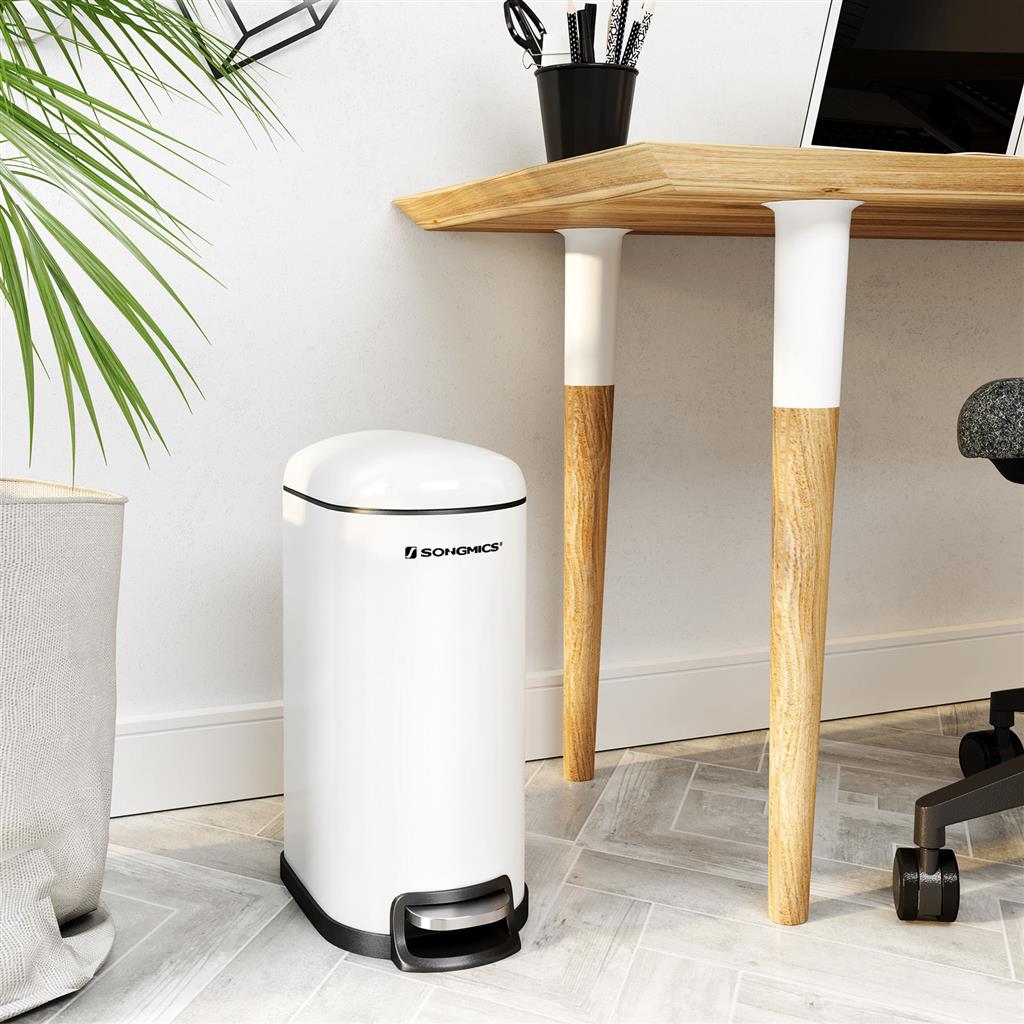 Prullenbak – Softclose met binnenemmer – Wit