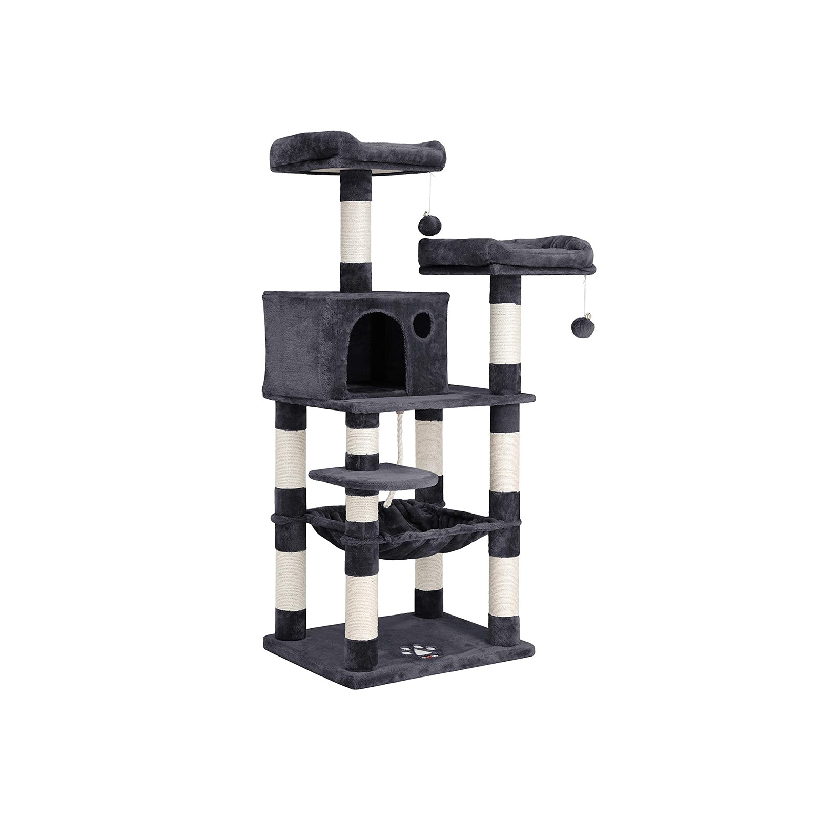 Krabpaal – Met speeltoren en hangmat – Beige