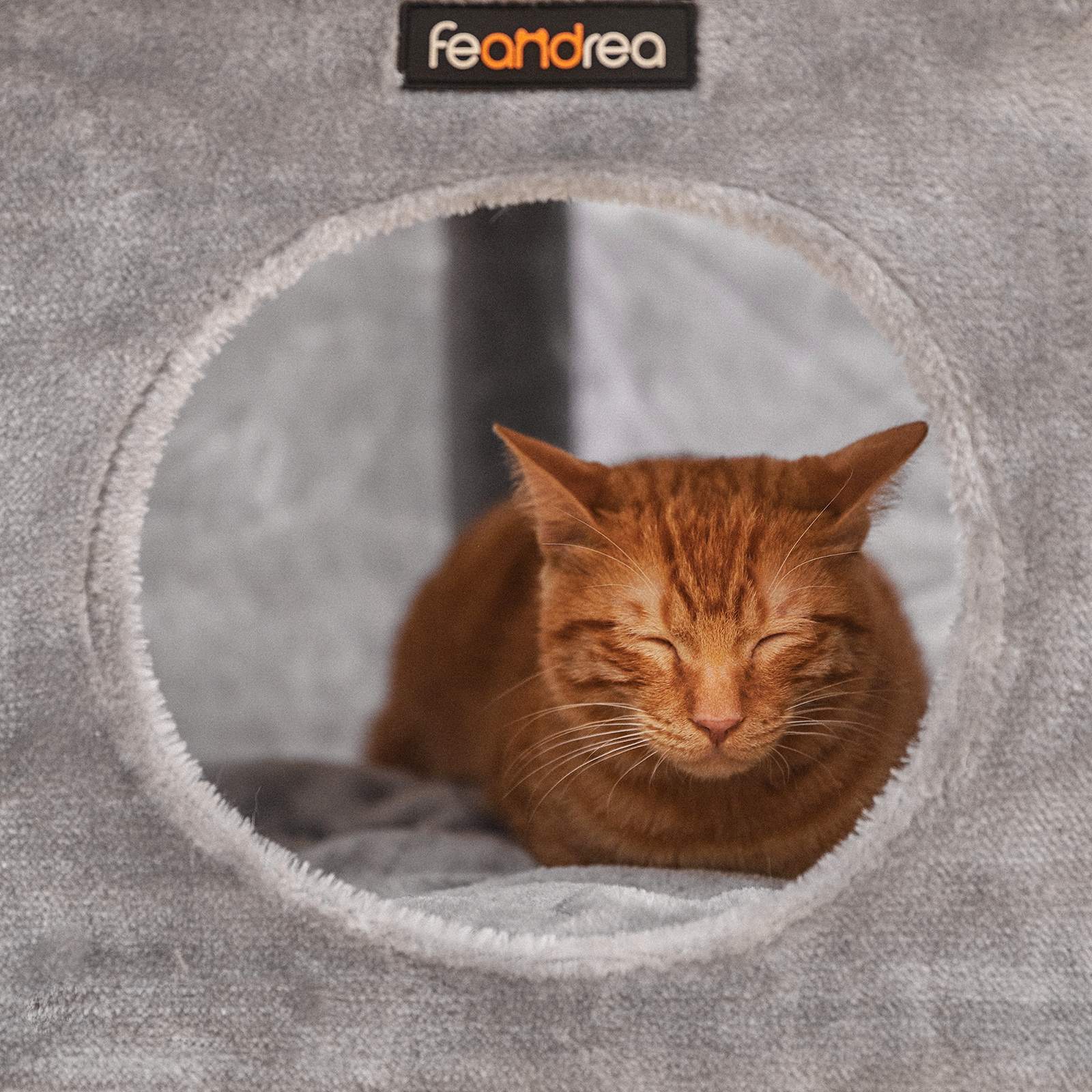 Krabpaal – extra dikke sisalpalen – met knuffelgrot – grijs