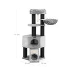 Krabpaal – extra dikke sisalpalen – met knuffelgrot – grijs