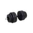 Halterset – verstelbare dumbbells – 20 kg / 30 kg – zwart