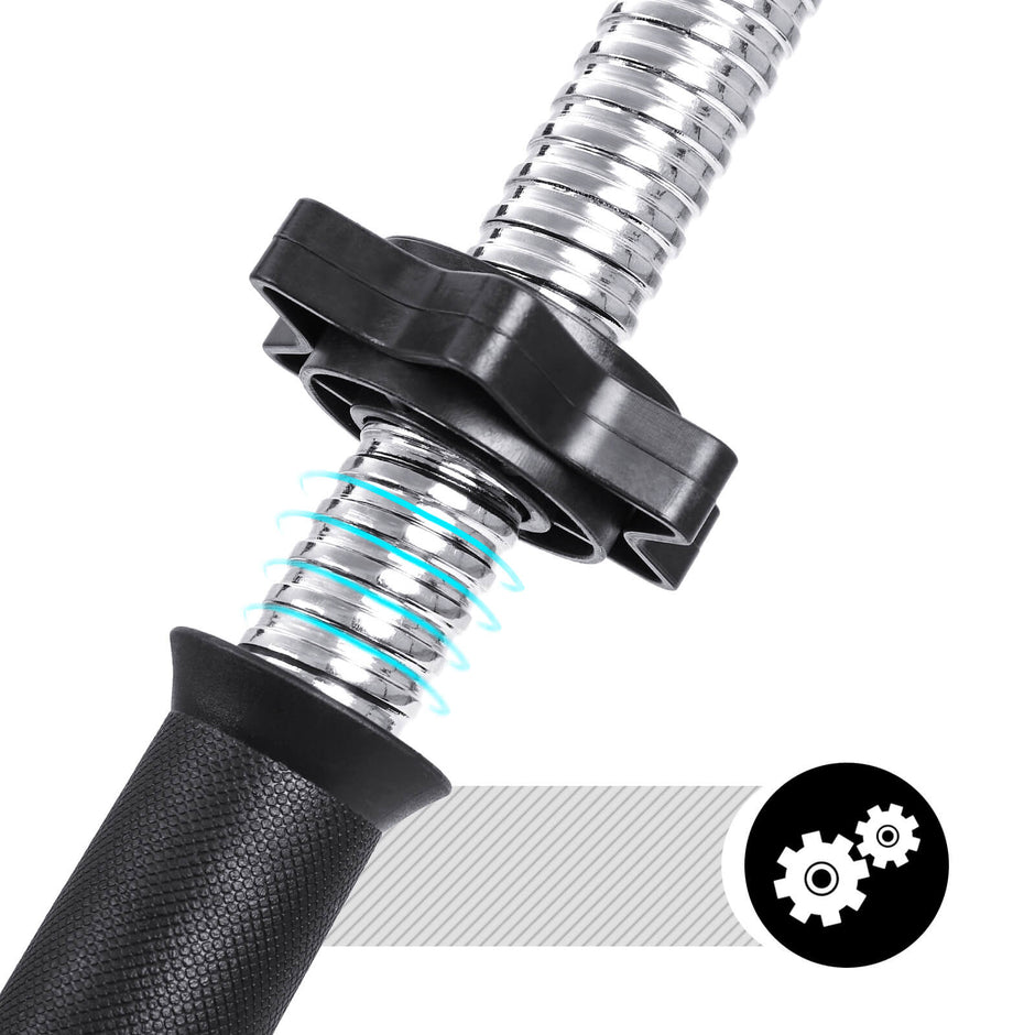 Halterset – verstelbare dumbbells – 20 kg / 30 kg – zwart