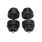 Halters - Dumbbell set - 2 x 15 kg - Totaal 30 kg - Zwart