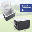 Kylbox – Thermobox utan ström i upp till dagar kylning Isoleringsbox av plast med dryckeshållare – 41 L 5-7 4 – Svart