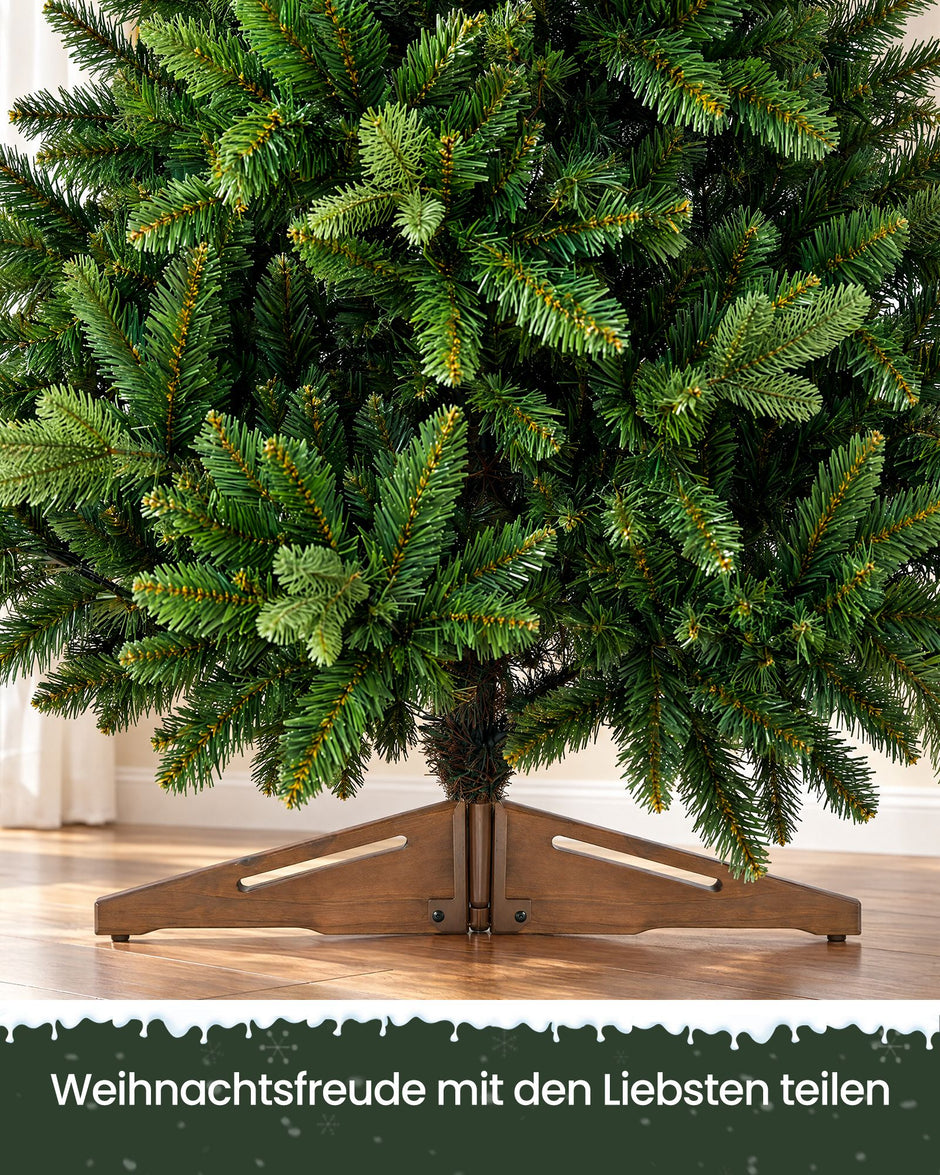 Kunstkerstboom – 180 cm – PE en PVC – Houten Standaard – Met Opbergtas – Groen