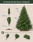Kunstkerstboom – 180 cm – PE en PVC – Houten Standaard – Met Opbergtas – Groen