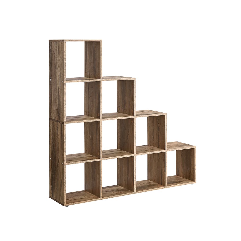 Boekenkast - Vakkenkast - Met 10 vakken - Van hout - Bruin