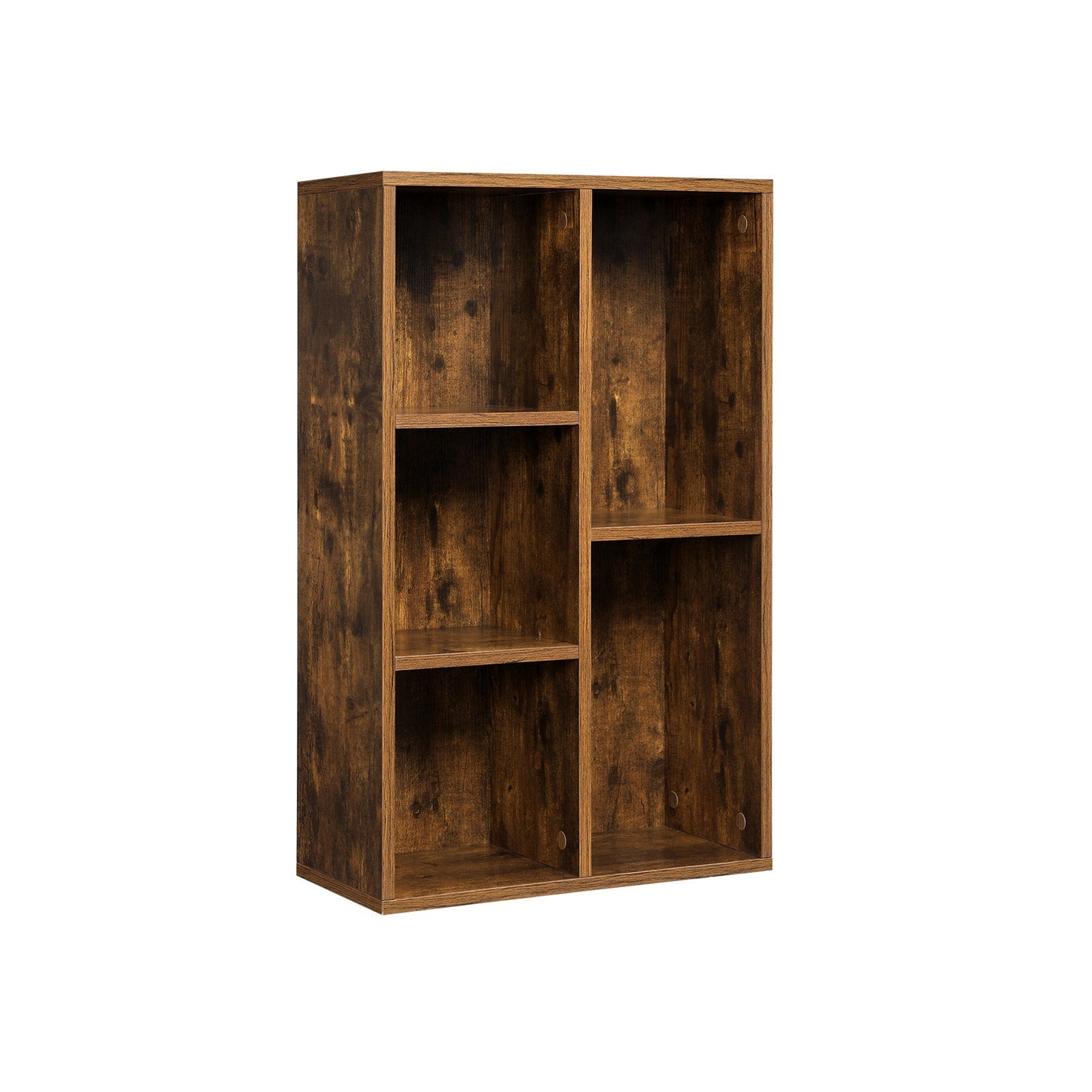 Boekenkast - Staande boekenplank - 5 vakken - Woonkamerkast - Bruin