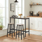 Barkrukken - Set van 2 - Barstoelen - Hoogte 65 cm - Rond - Met stalen frame