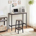 Barkrukken - Set van 2 - Barstoelen - Hoogte 65 cm - Rond - Met stalen frame