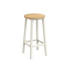 Barkrukken – set van 2 – ebbenhout zwart – eiken beige – wit