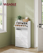 Schoenenkast met 3 kleppen – Ruimte voor 18 paar – Wolkwit