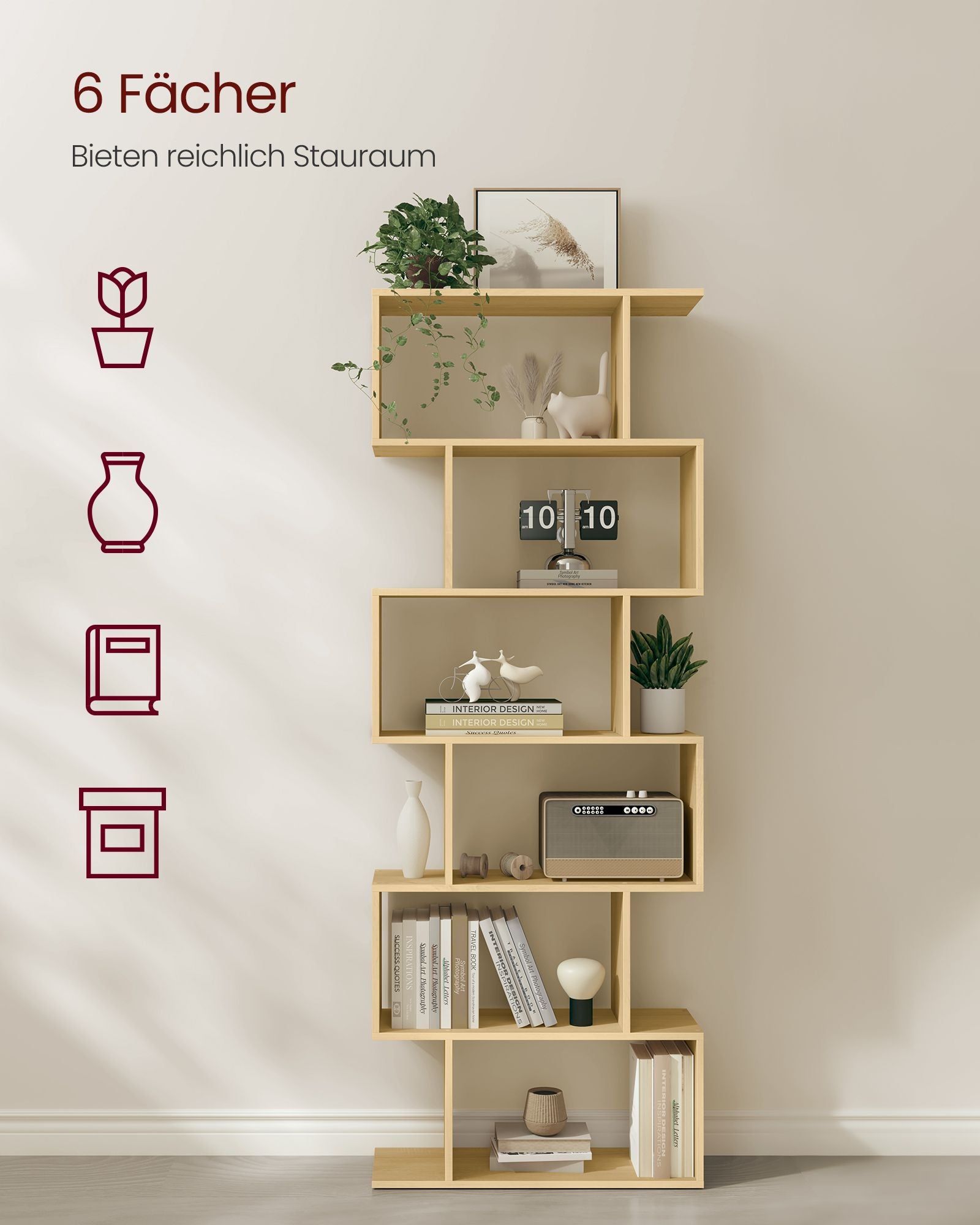 Boekenkast Met 6 Lagen Om Tentoon Te Stellen