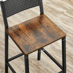 Barkrukken - Set van 2 - Keukenstoelen - Vintage bruin