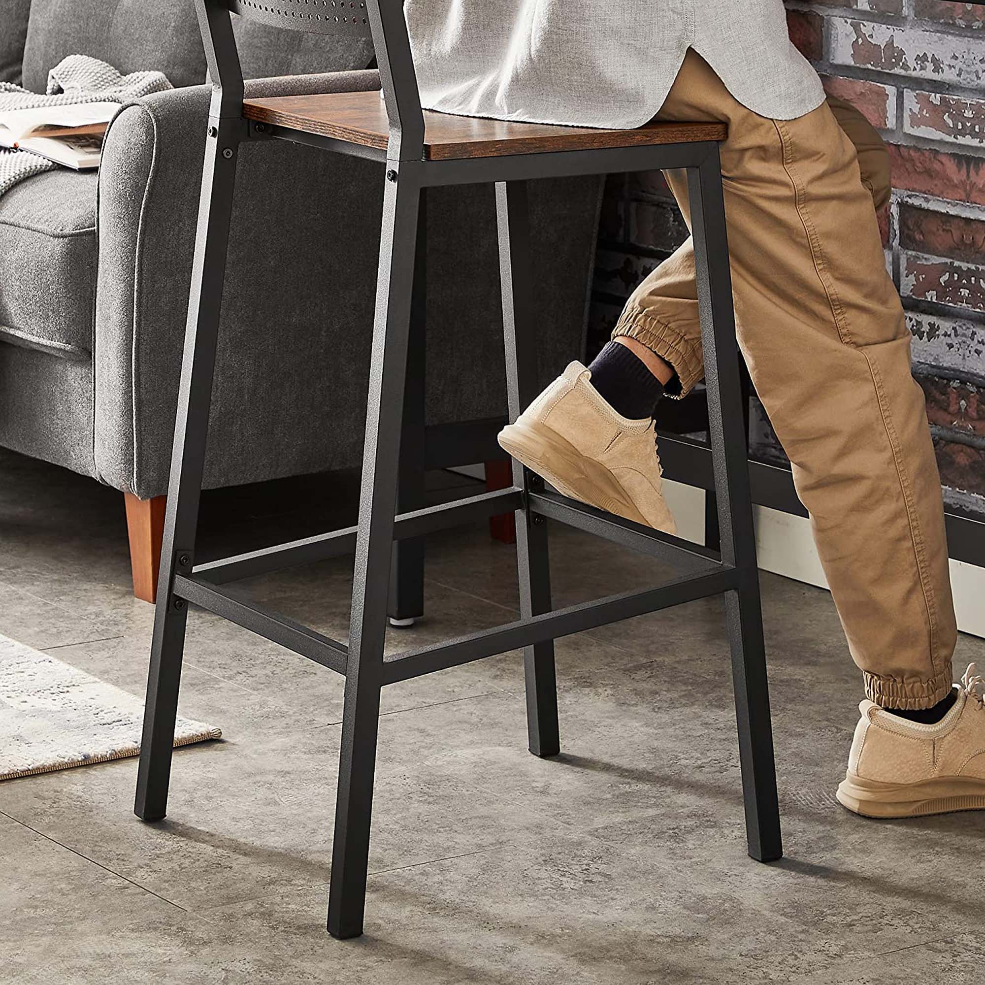 Barkrukken - Set van 2 - Keukenstoelen - Vintage bruin