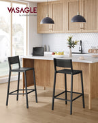 Barkrukken – industrieel design – set van 2 – antraciet-zwart