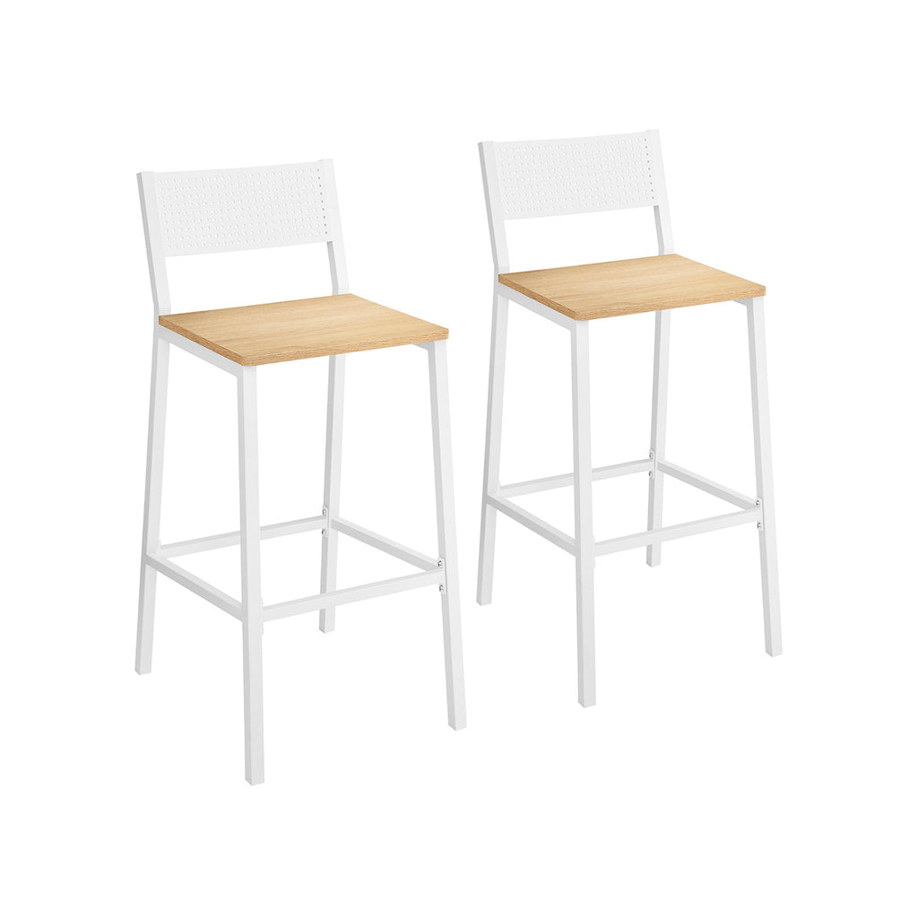 Barkrukken – industrieel design – set van 2 – beige