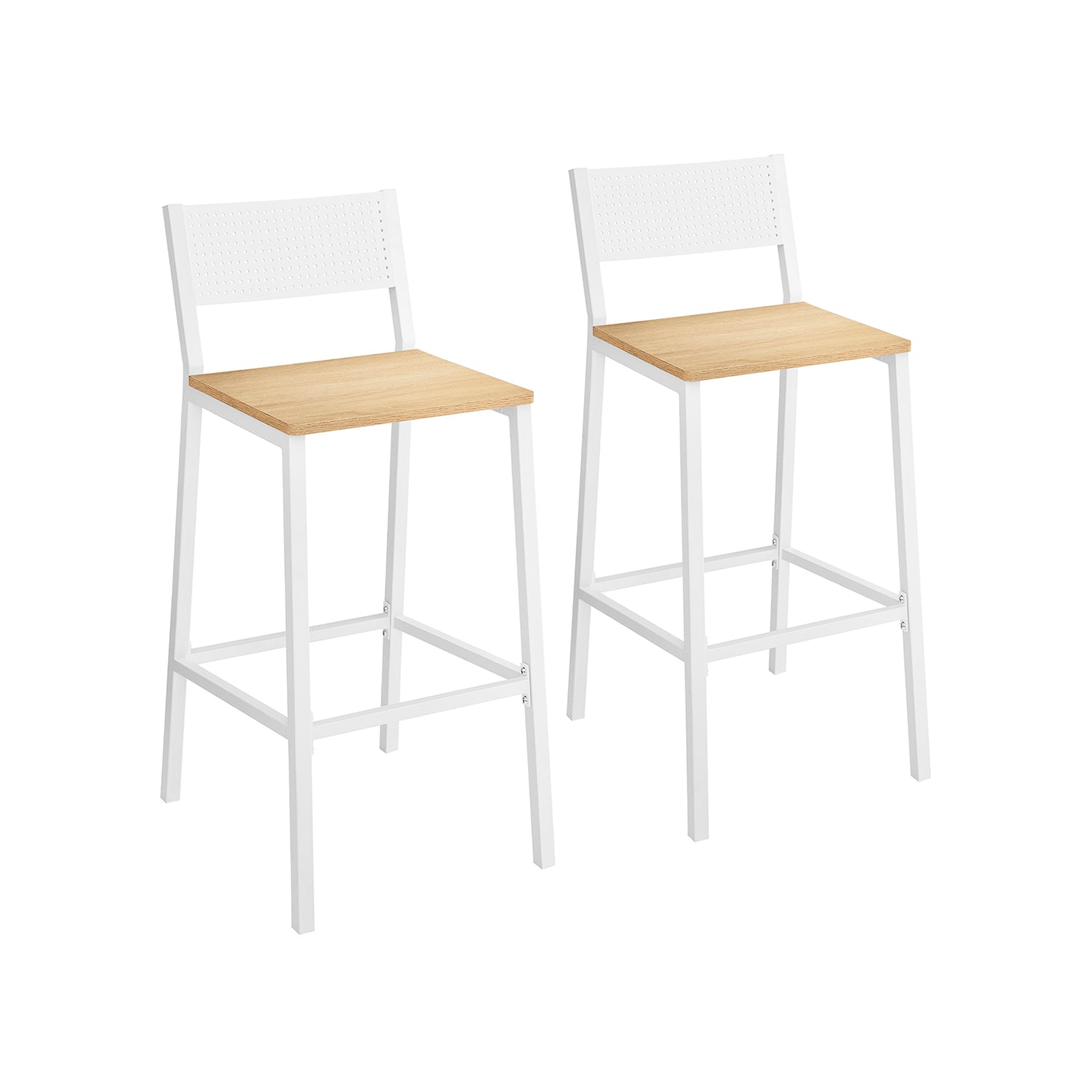 Barkrukken – industrieel design – set van 2 – beige
