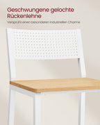 Barkrukken – industrieel design – set van 2 – beige