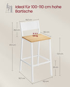 Barkrukken – industrieel design – set van 2 – beige