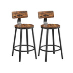 Barkrukken - Set van 2 - Industrieel ontwerp - Vintage Bruin / Zwart